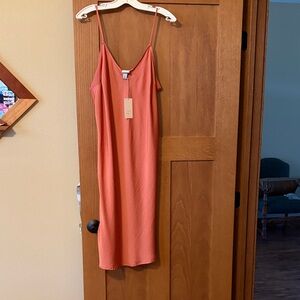 a new day Women's Coral Midi Dress